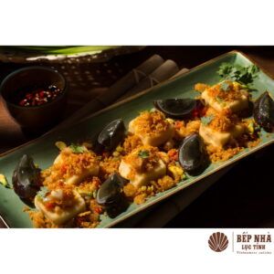 Đậu hũ trứng nhà làm sốt muối tôm khô