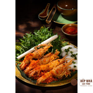 King Water Prawns Served with Fine Rice Vermicelli