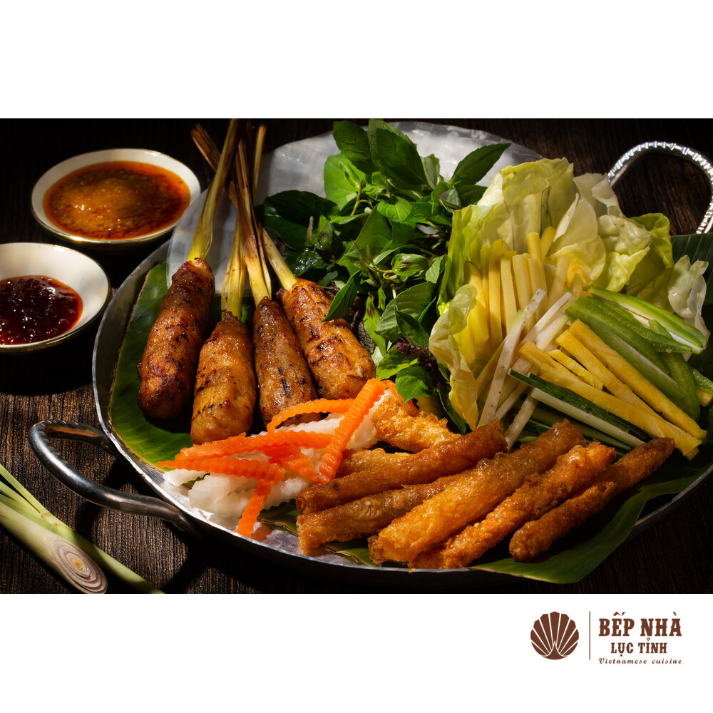 Nem lụi sả tại Bếp Nhà Lục Tỉnh